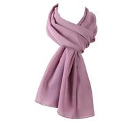 World of Shawls Chiffon Scarves Wraps for Wedding Party Special Occasions Women Plain Neck Scarf Soft Headwrap Girls Headscarf Sheer Wrap 45 x 160 Cm (Lavender)