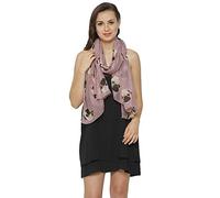 World of Shawls Ladies Girls Pug Dog Puppy Pugs Scarf Neck Wrap Shawl Soft Fashion London (Dusky Pink)