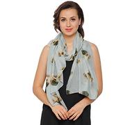 World of Shawls Ladies Girls Pug Dog Puppy Pugs Scarf Neck Wrap Shawl Soft Fashion London (Silver)