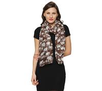 World of Shawls Ladies Womens Colorful Scarf with Elephant Print Wraps Shawl Soft Scarves Sarong (Big Elephant Brown)