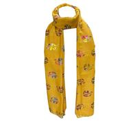 World of Shawls Metallic Rose Gold Beautiful Thai Elephant Print Women Scarf Shawl Scarves Wrap Beach Cover Gift (Multi Color Foil Elephant Mustard)