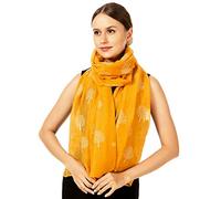 World of Shawls Mulberry Tree Scarf Shawl Wrap Soft Warm (Mustard - Stitched Ends)