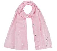 World of Shawls New Ladies Womens Glitter Sparkle Stardust Scarf Scarves Maxi Wrap - Stardust Plain/Beaded/Embroidered/Lace (Moon Light Baby Pink)