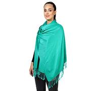 World of Shawls Pashmina Style All Seasons Handcrafted Wrap Shawl Stole Scarf (Bright Green)
