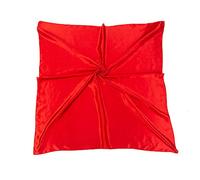 World of Shawls Satin Silk Square Plain Nautical Head Neck Scarf Wrap Large 90 cm X 90 cm (Red)