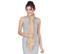 World of Shawls Scarf Wrap for Wedding Evening Shawl Glitter Sheer Bridal Women's Scarves for Prom, Party (Dark Gold)
