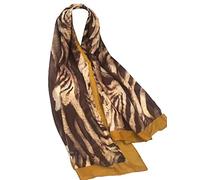 World of Shawls Storm Tiger Print Scarf/Wrap/Shawl (Storm Tiger - Mustard)