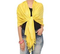 World of Shawls Super Soft Pashmina Shawl Scarf Wrap (Yellow)
