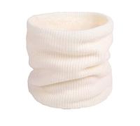 World of Shawls Unisex Men Women Knitted Fleece Neck Warmer Loop Snood Warm Soft and Comfortable (White)