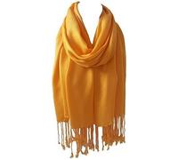 World of Shawls Unisex Plain Pashmina Scarf Shawl Stole Wrap High Quality 100% Viscose Factory Clearance SEASONAL COLOURS (Egg Yellow)