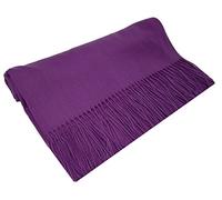World of Shawls Winter Cashmere Feel Scarf Wrap Blanket Shawl Warm Soft Cozy - (Purple)