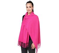 World of Shawls Winter Cashmere Feel Wrap Blanket Shawl Scarf Warm Soft Cozy (Hot Pink)