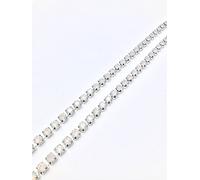 World of Sparkles 1 Meter 3A AAA Sparkling Crystal Rhinestones Diamante Diamonds Chain Trim Gem Sew Glue Stitch On for Arts & Craft, Tapestry DIY Jewellery Party Event Cake Decoration, SS28 6mm
