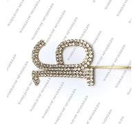 World of Sparkles 6cm Cake Toppers with Silver Diamante Diamonds Rhinestones Gold for Birthday Kids Children Anniversary Party Decoration DIY (16)