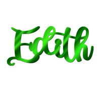 World of Sparkles | "Edith" Personalized Name & Word Celebration Cake Name and Word Charm Acrylic 3mm Thick and Classy - 3" 4" 5" 6" (Turquoise) 3inch