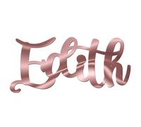 World of Sparkles | "Edith" Personalized Name & Word Celebration Cake Name and Word Charm Acrylic 3mm Thick and Classy - 3" 4" 5" 6" (Rose Gold Mirror) 3inch