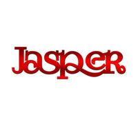 World of Sparkles | Jasper Personalized Name & Word Celebration Cake Name and Word Charm Acrylic 3mm Thick and Classy - 3" 4" 5" 6" (Red) 6inch