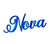 World of Sparkles | "Nova" Personalized Name & Word Celebration Cake Name Charm Acrylic 3mm Thick and Classy - 3" 4" 5" 6" (Blue) 6inch