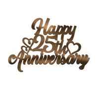 World of Sparkles | Personalised Anniversary Number Cake Topper & Cake Charm | Anniversary Cake Decoration | Bronze Mirror - 5"