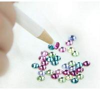 World of Sparkles Rhinestone Wax Picker White Pencil Crystal Gems for Nail Picker Dotting Tool Art & Crafts Work DIY (1)