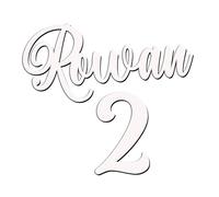 World of Sparkles | "Rowan 2" Personalized Name & Number Celebration Cake Name Charm Acrylic 3mm Thick and Classy - 3" 4" 5" 6" (White) 4inch