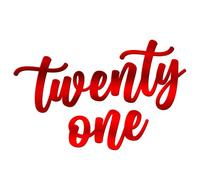 World of Sparkles | "Twenty One" Personalized Birthday Celebration Cake Charm Acrylic 3mm Thick and Classy - 3" 4" 5" 6" (Red Mirror) 6inch