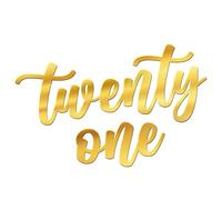 World of Sparkles | "Twenty One" Personalized Birthday Celebration Cake Charm Acrylic 3mm Thick and Classy - 3" 4" 5" 6" (Iridescent) 3inch