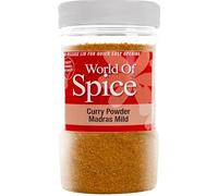 World of Spice Authentic Indian Curry Powder 400g Jar - Premium Mild Madras Curry Powder, Mild Curry Powder Options - Gourmet Spices for Meat, Fish - Catering Spices for Curries
