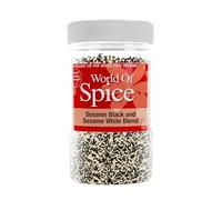 World of Spice Black and White Sesame Seeds Mix 370g Catering Size Jar - Premium Black and White Sesame Seed Seasoning for Cooking - Home Cooks, Professional Chefs & Commercial Kitchens