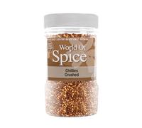 World of Spice Dried Crushed Chilli Flakes 285g Catering Size Jar - Premium 100% Natural Hot and Spicy Seasoning for Cooking - Home Cooks, Professional Chefs & Commercial Kitchens