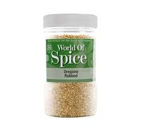 World of Spice Dried Oregano 100g Catering Size Jar - Premium 100% Natural Rubbed Mediterranean Herbs Seasoning for Cooking Pasta, Pizza, Sauces - Home Cooks, Professional Chefs & Commercial Kitchens