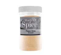 World of Spice Ground White Pepper Powder 450g Catering Size Jar - Premium 100% Natural Fine Powdered Seasoning for Cooking - Home Cooks, Professional Chefs & Commercial Kitchens