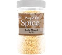World of Spice Minced Garlic Granules 500g Spice Jar - Premium 8/16 Mesh 100% Natural Dried Minced Garlic Jar- Gourmet Spices and Seasonings - Catering Spices for Chicken, Curries & Stews