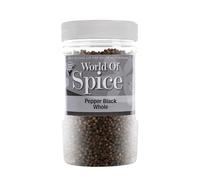 World of Spice Whole Black Peppercorns for Grinder Refill 450g Catering Jar - Premium 100% Natural Seasoning for Cooking, Pepper Mills - Home Cooks, Professional Chefs & Commercial Kitchens
