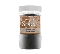 World of Spice Whole Black Sesame Seeds 490g Catering Size Jar - Premium 100% Natural Seasoning for Cooking, Baking & Bread for Home Cooks & Commercial Kitchens