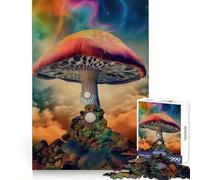 World of Trippy Mushrooms Adults Puzzles 1000 Piece Jigsaws Brain Development Leisure Activity Clean Join Joyful Xmas (38x26cm)