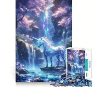 World of Unicorns 1000 Piece Jigsaws for Adults Brain Training Fun Clean Cut Sturdy Components Calming Mental Break Activity (50x75cm)