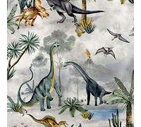 World of Wallpaper Dino Kingdom, Washed Effect, Grey/Green/Blue/Multi 7700