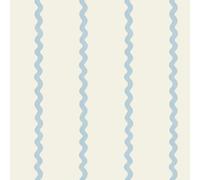 World of Wallpaper Do the Wiggle Stripe, Blue/Cream (50477)