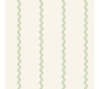World of Wallpaper Do the Wiggle Stripe, Green/Cream (50476)