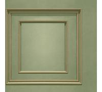 World of Wallpaper Forbidden Fruit Panel, Metallic, Sage Green/Gold (39008)