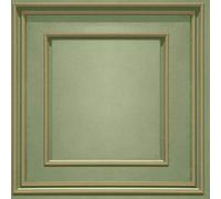 World Of Wallpaper Forbidden Fruit Panel Wallpaper - Sage Green/Gold - Sage Green/Gold - 10m x 53cm
