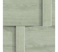 World of Wallpaper Harrow Weave Wood Panel, 3D Effect, Sage Green (3106)