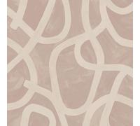 World of Wallpaper Linear Swirl Wallpaper, Abstract, Plaster Pink (91502)