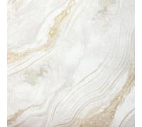 World of Wallpaper Luxe Collection Modern Wallpaper - Heavyweight Vinyl - Cream/Gold