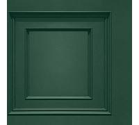 World of Wallpaper Oliana Panel 3D Wood Panel Effect Dark Green 8490 - Modern, Contemporary Wallpaper Perfect for Hallways, Bedrooms, Feature Walls, Dining Room, DIY Projects