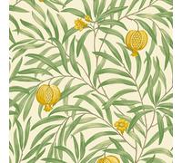 World of Wallpaper Pomegranate Fruit Yellow Green Wallpaper Ideal for Stunning Living Room Bedroom Dining Room 9612 - Leaf Foliage