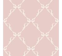 World of Wallpaper Tied with a Bow Cute Minimalistic Kids Wallpaper Perfect for Children's Bedrooms, Nurseries, Playrooms Baby Girls' Wallcovering Cream/Pink 50480