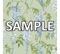 World of Wallpaper Wisteria Tree and Flowers Hand Painted Smooth Wallpaper Sample for Living Room, Bedroom, Hallways, Feature Walls - Sage Green and Blue (203602) Sample