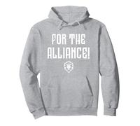 World of Warcraft For The Alliance! Logo Pullover Hoodie, Adult Unisex, Heather Grey, X-Large